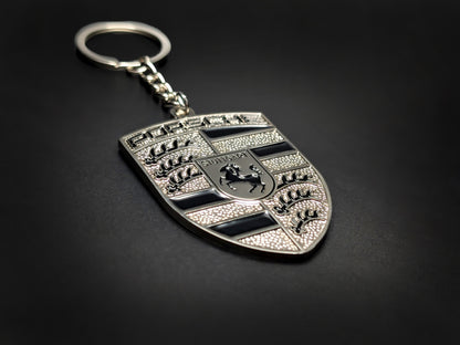 Porsche Black Keychain