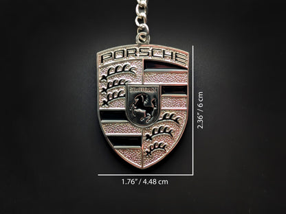 Porsche Black Keychain