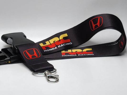 Honda lanyard featuring the iconic Honda Racing logo and HRC branding.