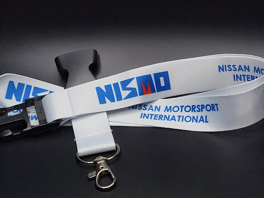 Nissan lanyard featuring the original NISMO logo.