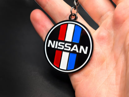 Nissan Retro Stripes Keychain