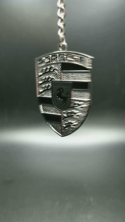 Porsche Black Keychain