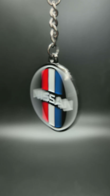 Nissan Retro Stripes Keychain