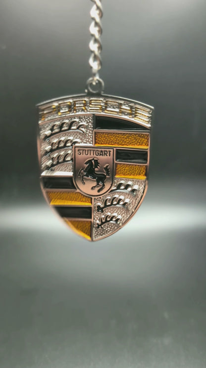 Porsche Yellow Keychain